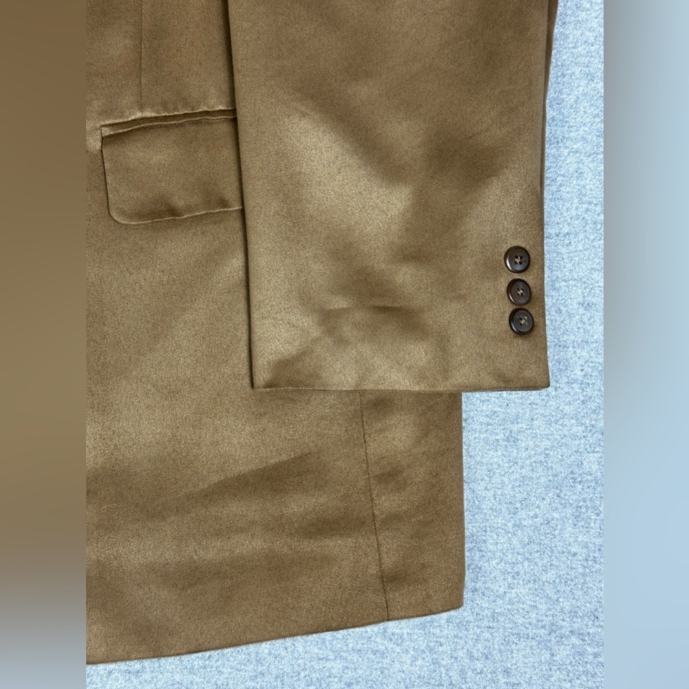 Bert Pulitzer Blazer Mens 48 Long Brown SupraSuede Sport Coat 3 Button - Picture 4 of 13